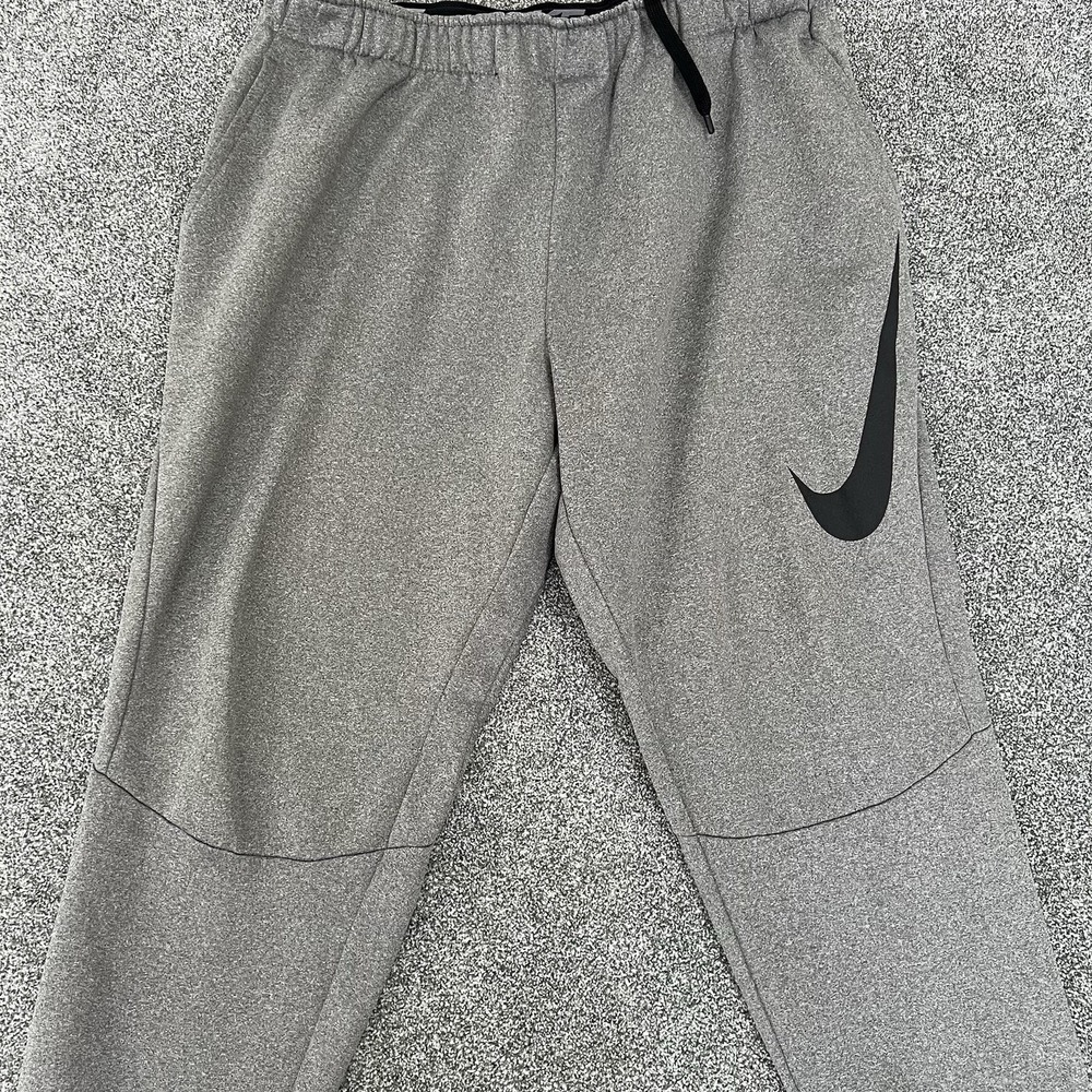 Nike Jogger Sweatpants Mens Small Black Logo Fleece Just Do It Waist